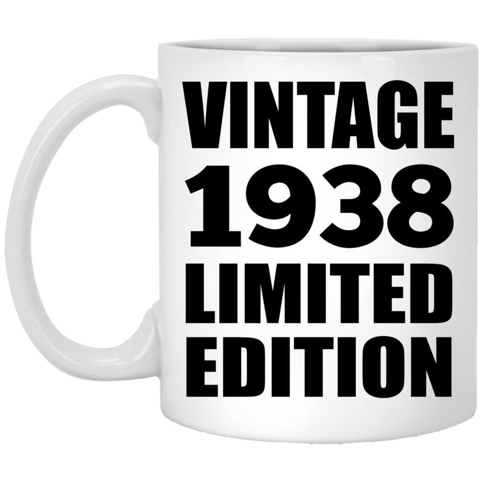 86th Birthday Vintage 1938 Limited Edition - 11oz Coffee Mug