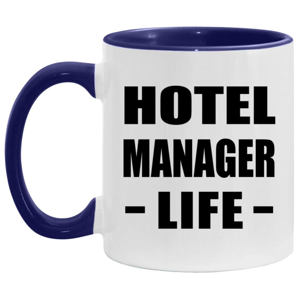 Hotel Manager Life - 11oz Accent Mug Purple