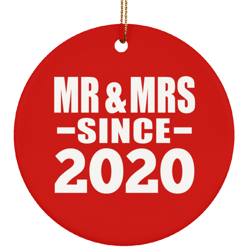 4th Anniversary Mr & Mrs Since 2020 - Circle Ornament