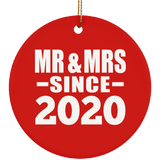 4th Anniversary Mr & Mrs Since 2020 - Circle Ornament
