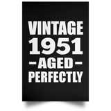 73rd Birthday Vintage 1951 Aged Perfectly - Poster Portrait