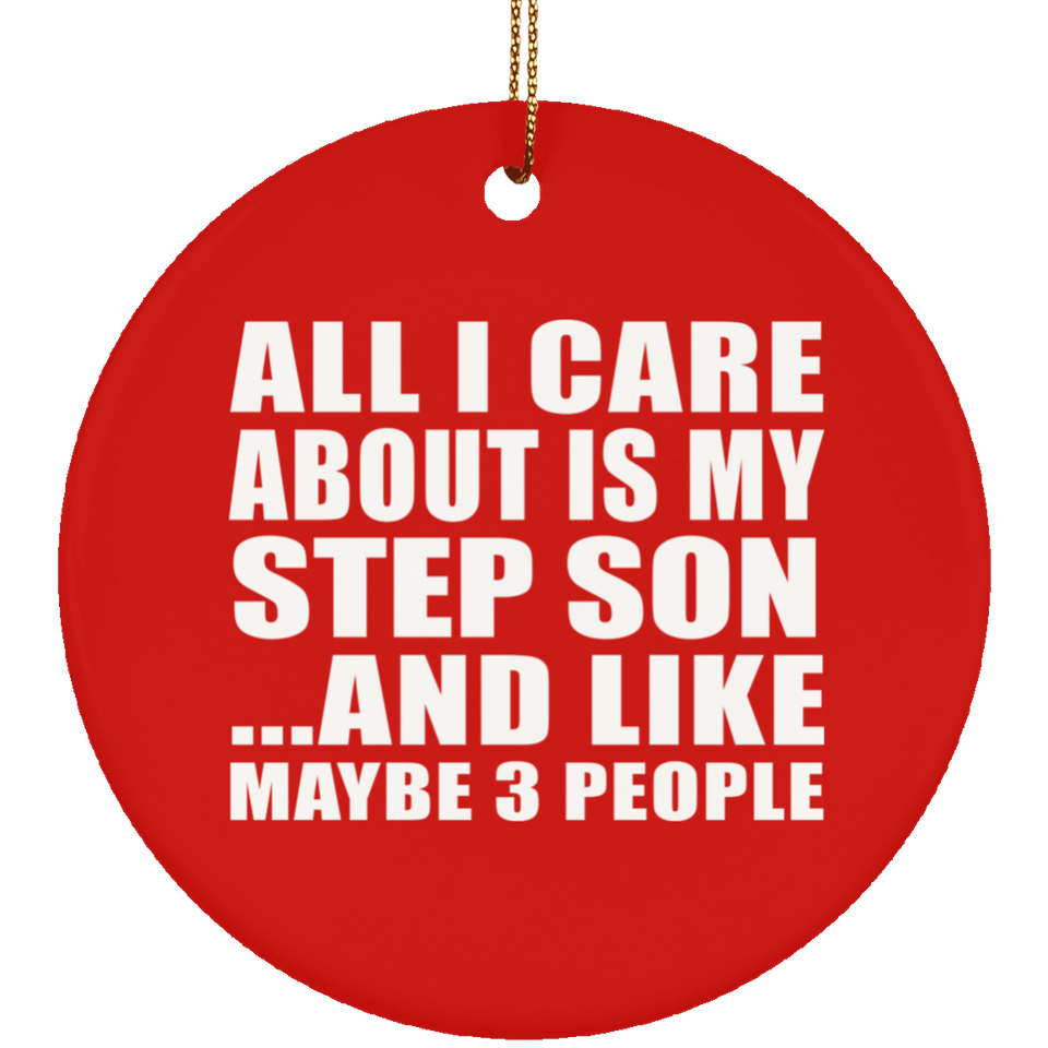 All I Care About Is My Step Son - Circle Ornament