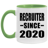 Recruiter Since 2020 - 11oz Accent Mug Green