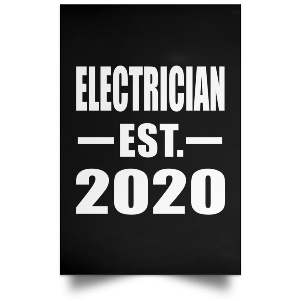 Electrician Established EST. 2020 - Poster Portrait