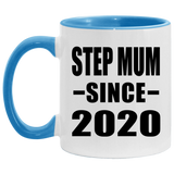 Step Mum Since 2020 - 11oz Accent Mug Blue