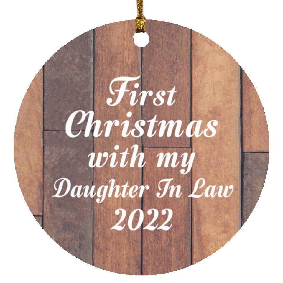 First Christmas With My Daughter In Law 2022 - Circle Ornament E