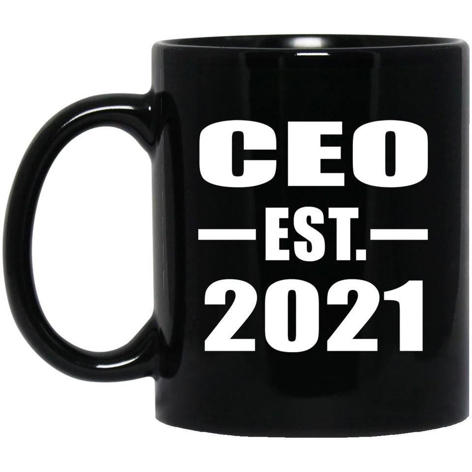 CEO Established EST. 2021 - 11oz Coffee Mug Black