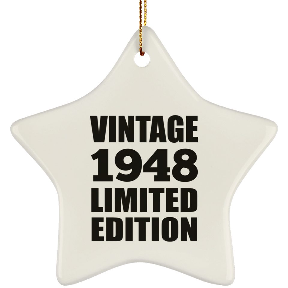 76th Birthday Vintage 1948 Limited Edition - Star Ornament