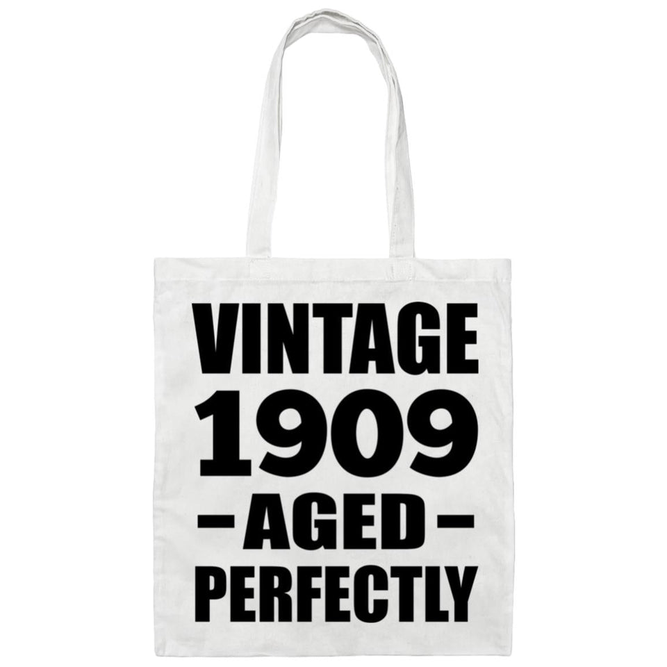 115th Birthday Vintage 1909 Aged Perfectly - Tote Bag White
