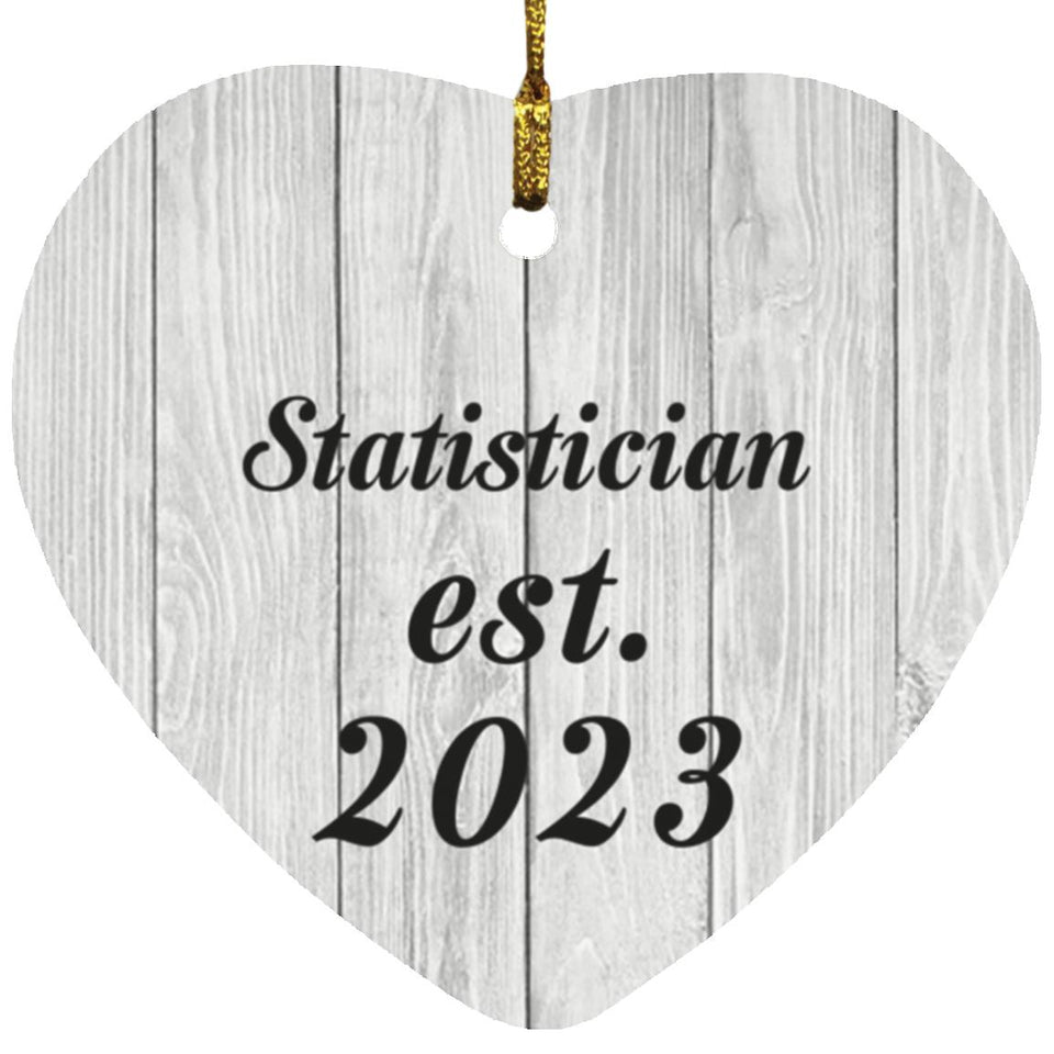 Statistician Established Est. 2023 - Heart Ornament F