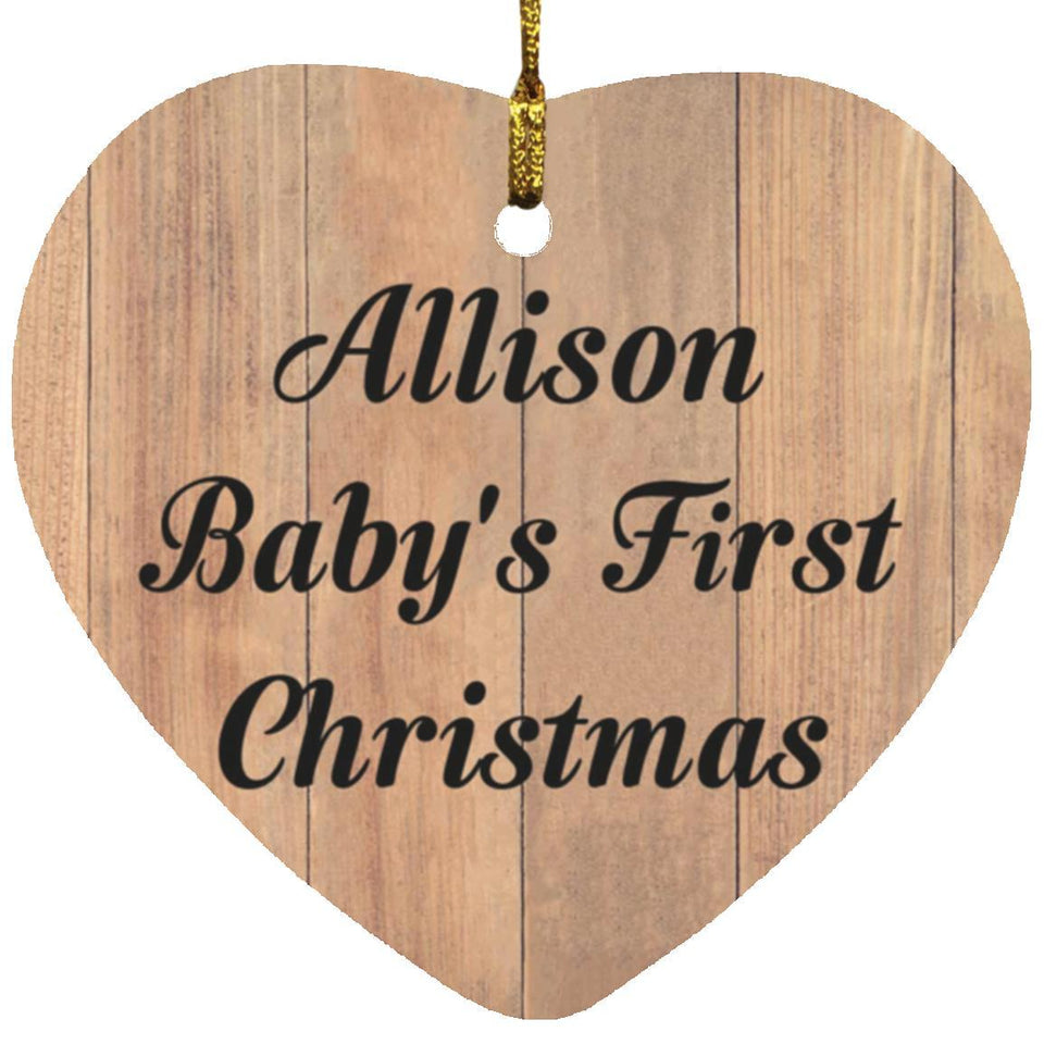 Allison Baby's First Christmas - Heart Ornament C