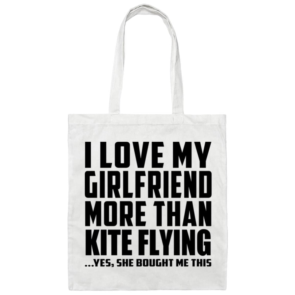 I Love My Girlfriend More Than Kite Flying - Tote Bag White