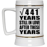 21st Anniversary Square Root of 441 Years Still In Love - Beer Stein