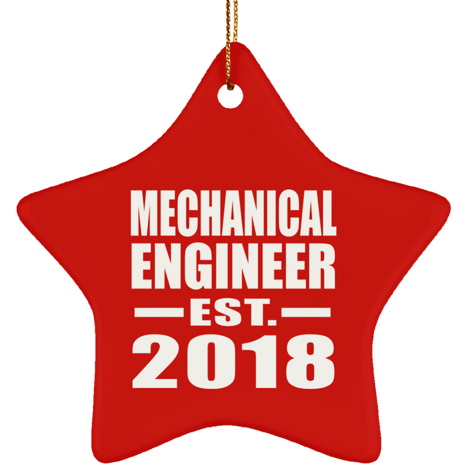 Mechanical Engineer Established EST. 2018 - Star Ornament