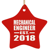 Mechanical Engineer Established EST. 2018 - Star Ornament