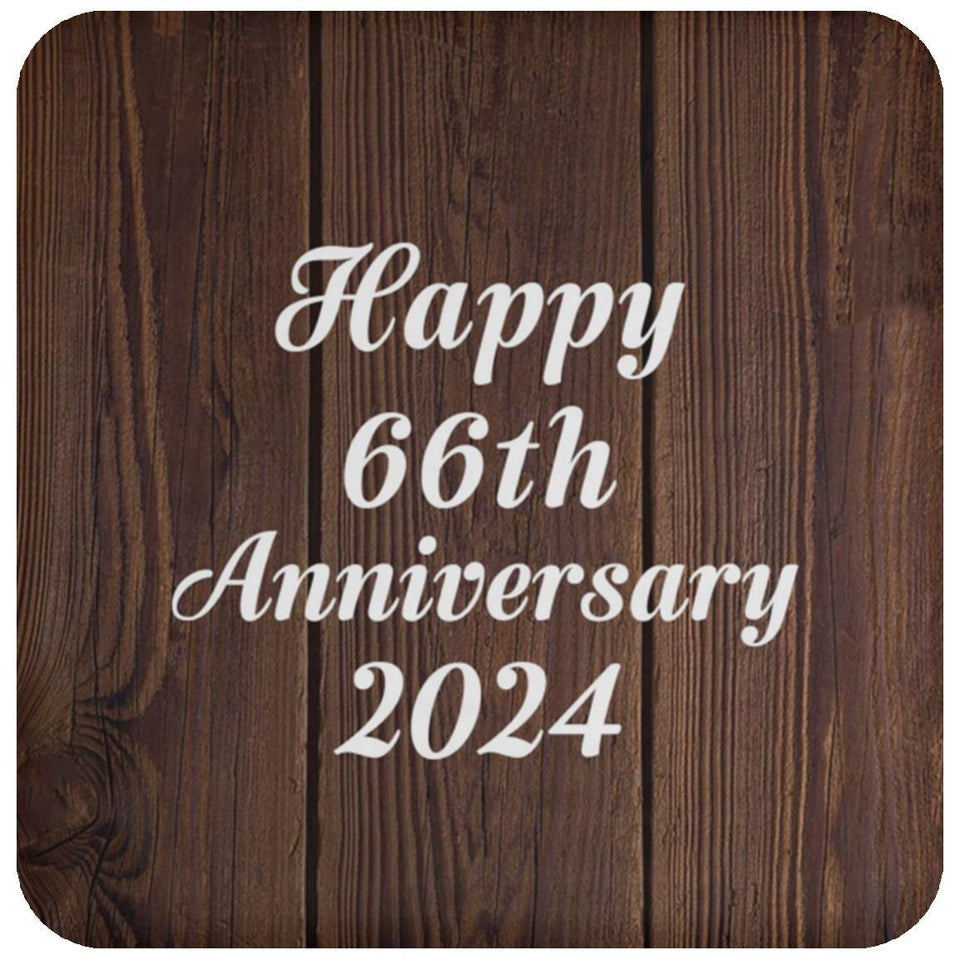 Happy 66th Anniversary 2024 - Drink Coaster D