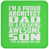 Proud Architect Dad Of Awesome Son - Drink Coaster
