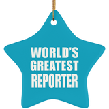 World's Greatest Reporter - Star Ornament