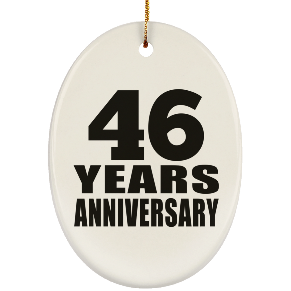 46th Anniversary 46 Years - Oval Ornament