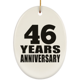 46th Anniversary 46 Years - Oval Ornament