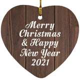 Merry Christmas & Happy New Year 2021 - Heart Ornament D