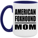 American Foxhound Mom - 15oz Accent Mug Purple