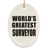 World's Greatest Surveyor - Oval Ornament