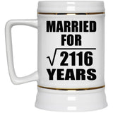 46th Anniversary Married For Square Root of 2116 Years - Beer Stein
