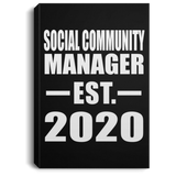 Social Community Manager Established EST. 2020 - Canvas Portrait