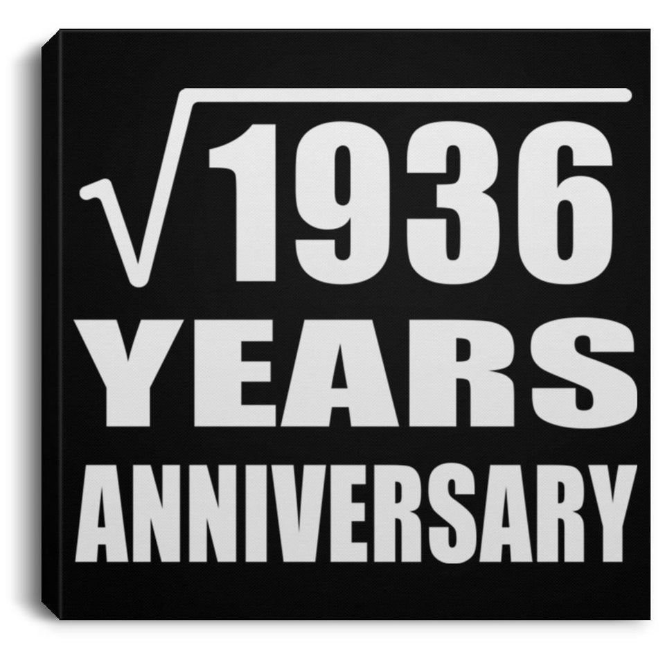 44th Anniversary Square Root of 1936 Years Anniversary - Canvas Square