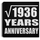 44th Anniversary Square Root of 1936 Years Anniversary - Canvas Square