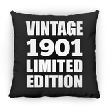 123rd Birthday Vintage 1901 Limited Edition - Throw Pillow Black