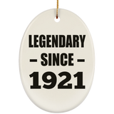 103rd Birthday Legendary Since 1921 - Oval Ornament