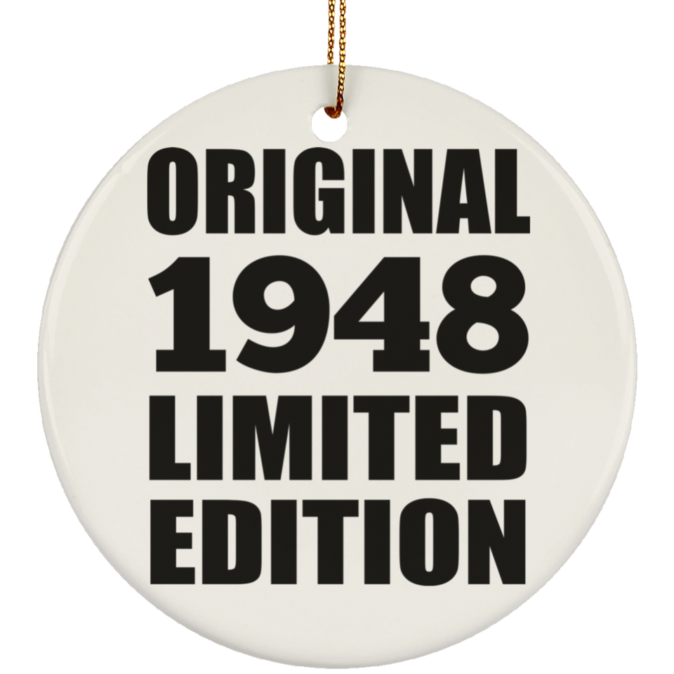 76th Birthday Original 1948 Limited Edition - Circle Ornament