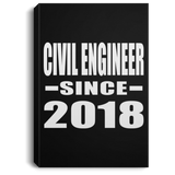 Civil Engineer Since 2018 - Canvas Portrait