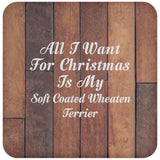 All I Want For Christmas Is My Soft Coated Wheaten Terrier - Drink Coaster E