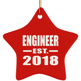 Engineer Established EST. 2018 - Star Ornament