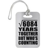 78th Anniversary Square Root of 6084 Years Who's Counting - Luggage Bag Tag