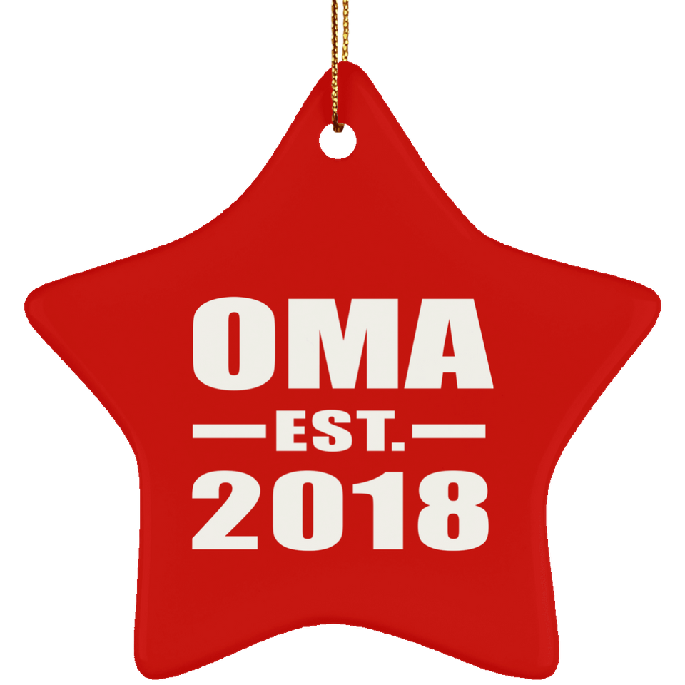 Oma Established EST. 2018 - Star Ornament