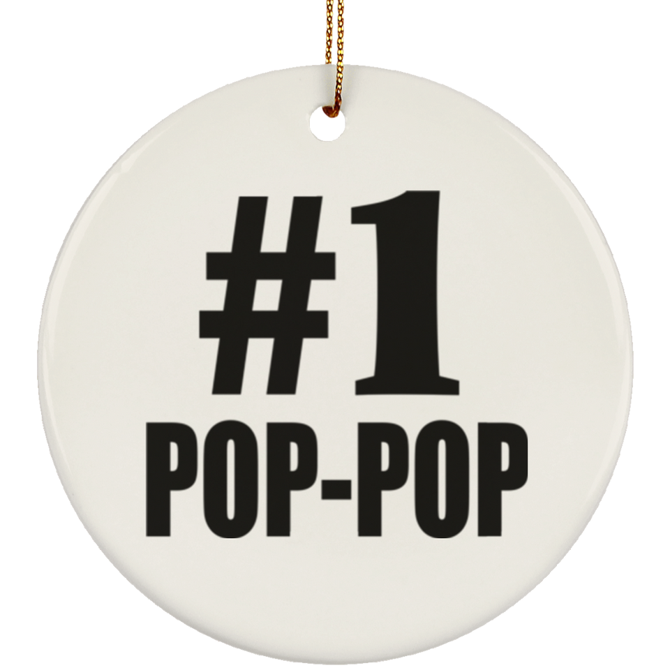 Number One #1 Pop-Pop - Circle Ornament
