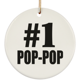 Number One #1 Pop-Pop - Circle Ornament