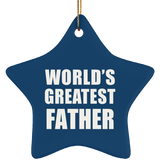World's Greatest Father - Star Ornament