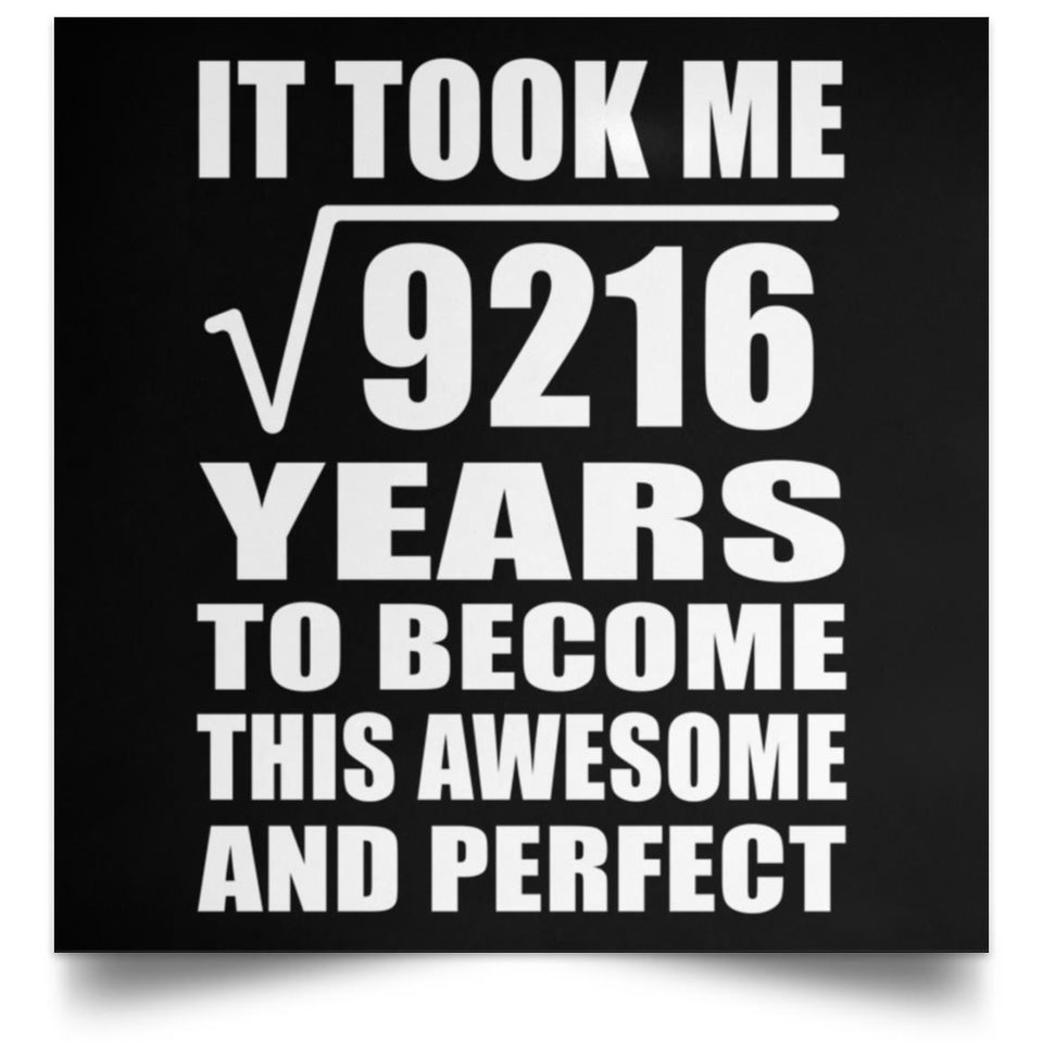 96th Birthday Took Square Root of 9216 Years To Awesome - Poster Square