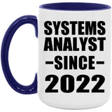 Systems Analyst Since 2022 - 15oz Accent Mug Purple
