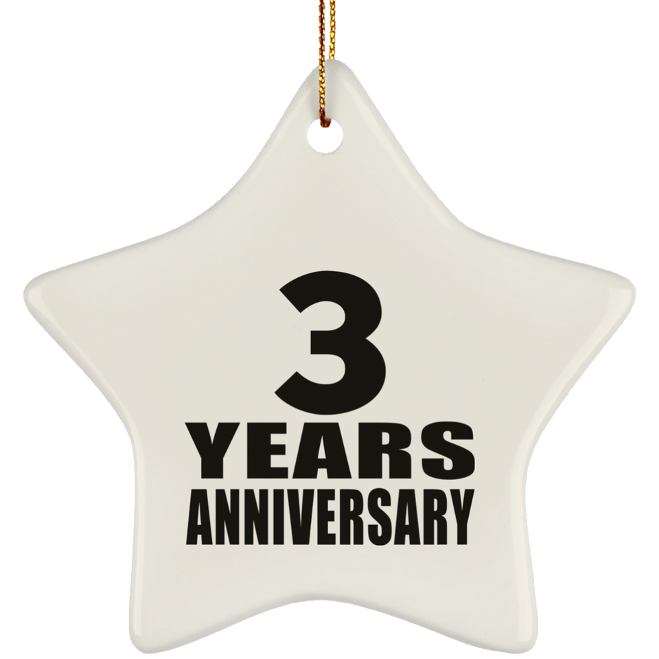 3rd Anniversary 3 Years - Star Ornament
