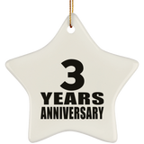 3rd Anniversary 3 Years - Star Ornament