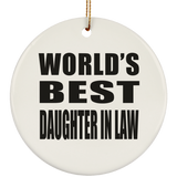 World's Best Daughter In Law - Circle Ornament