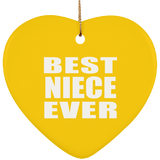 Best Niece Ever - Heart Ornament