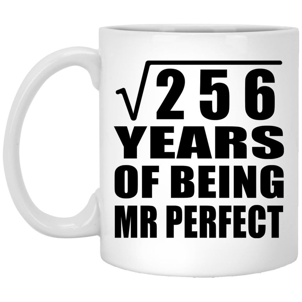 16th Anniversary Square Root of 256 Years of Mr Perfect - 11oz Coffee Mug