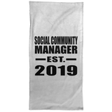 Social Community Manager Established EST. 2019 - Hand Towel